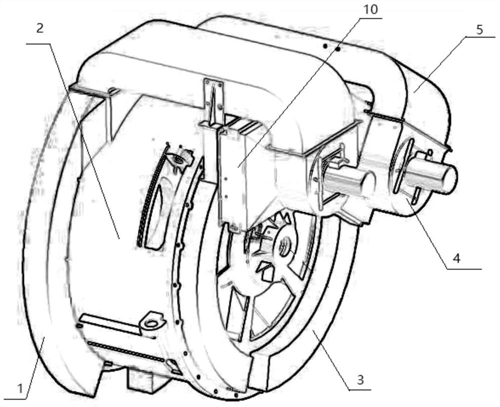 Closed cooling structure of a wind power generator