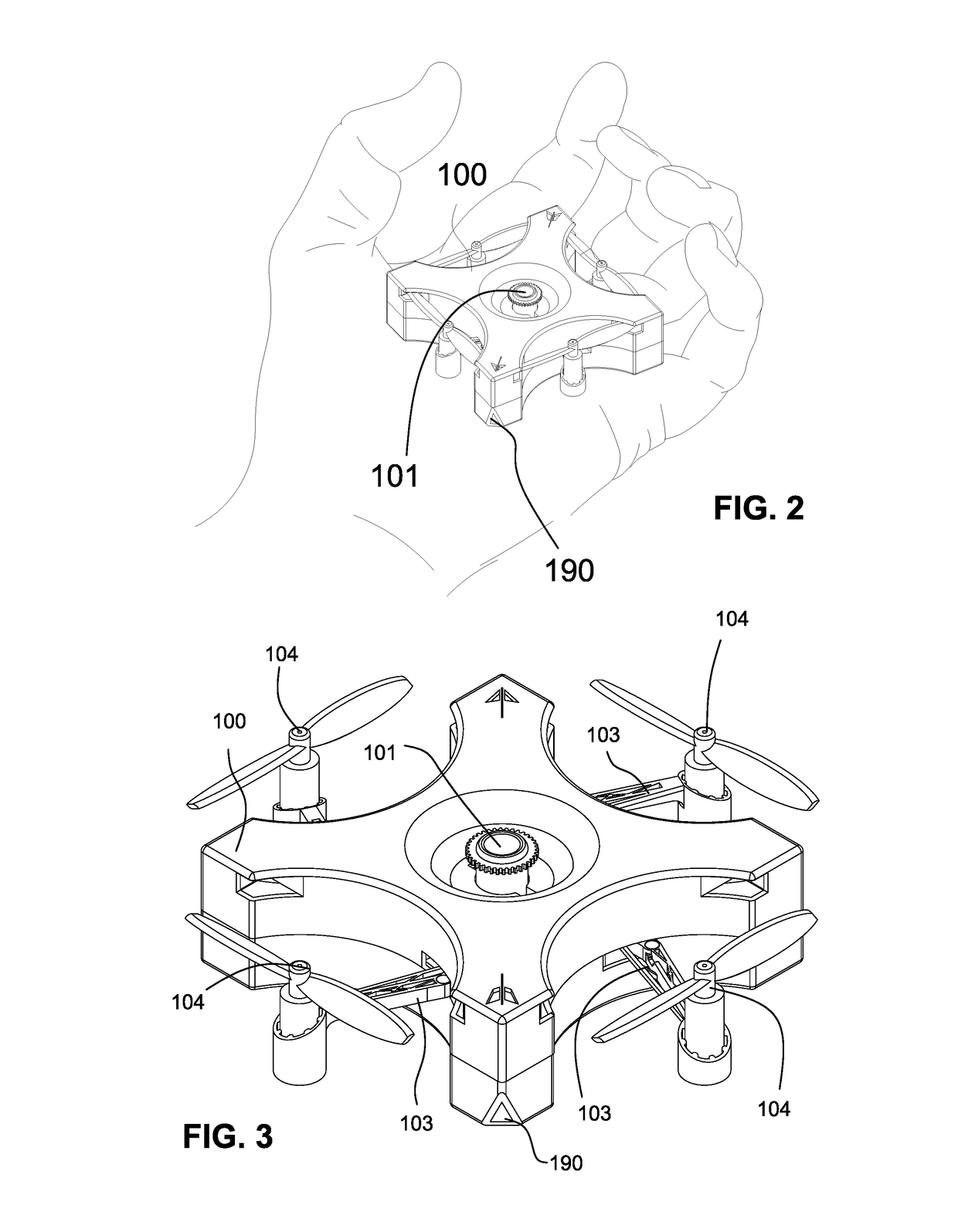 Handheld aircraft with adjustable components