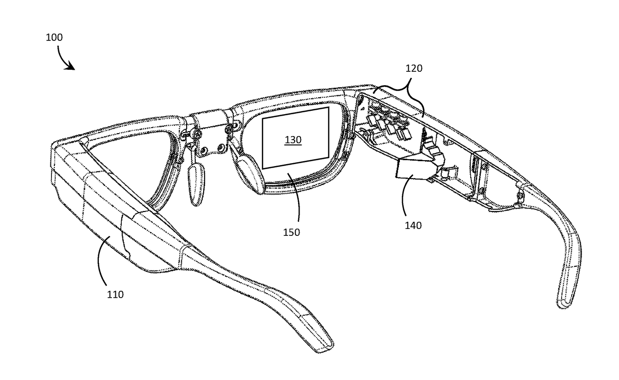 Systems, devices, and methods for spatially-multiplexed holographic optical elements