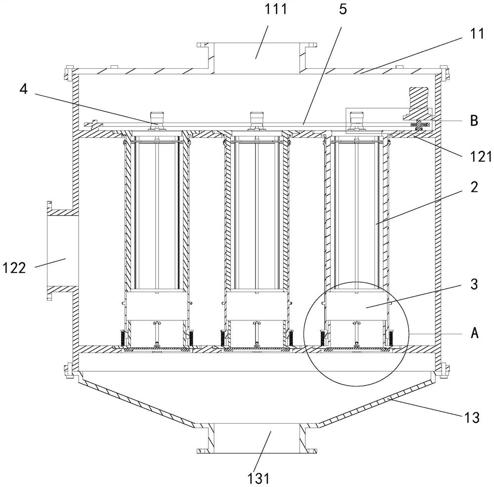 An industrial bag filter