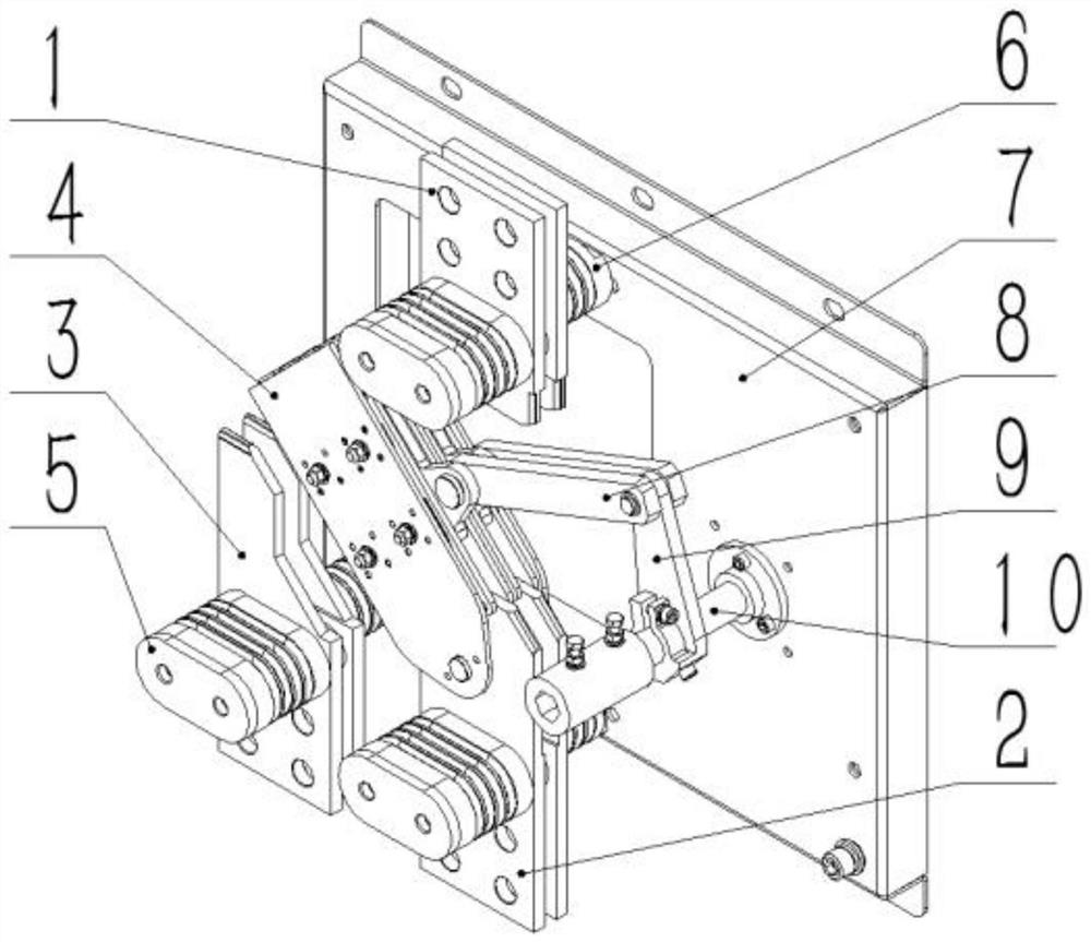 Contact system of three-station isolating switch