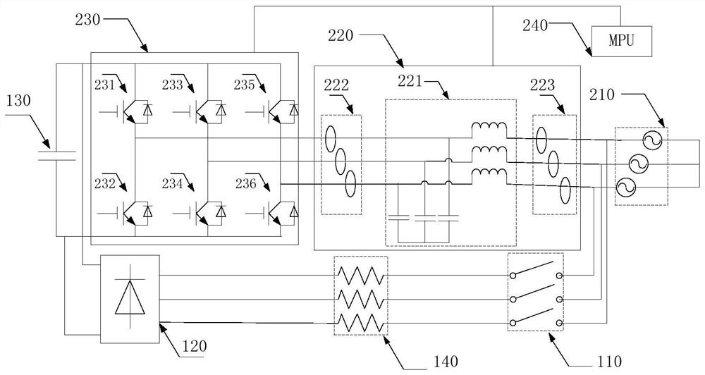 A soft start circuit and start method for a converter