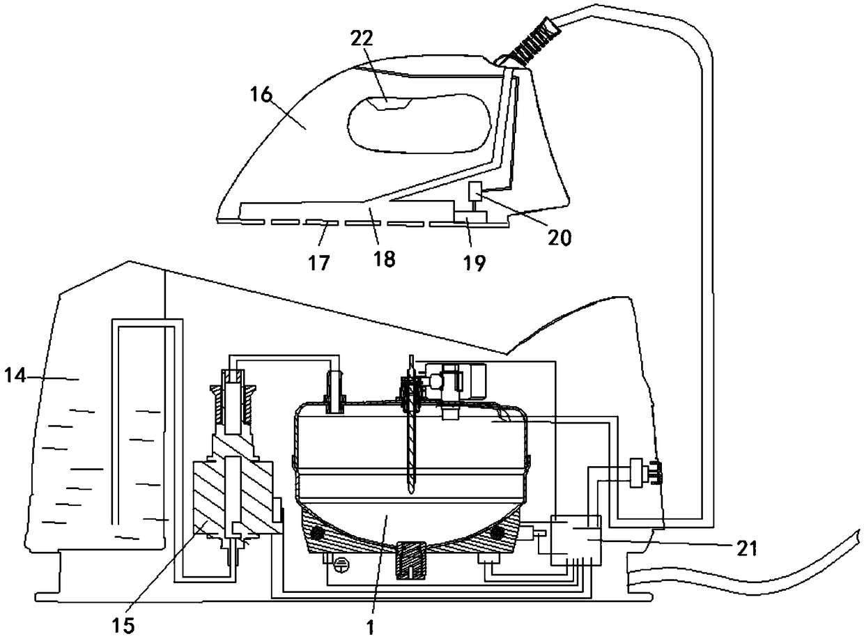 Boiler assembly and steam ironing equipment applying same