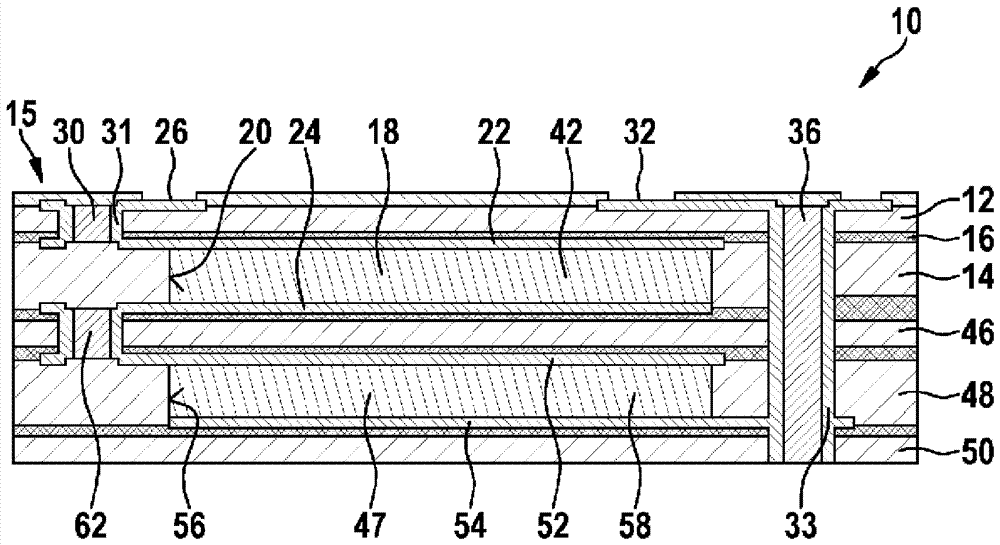 Carrier for circuits with integrated energy storage