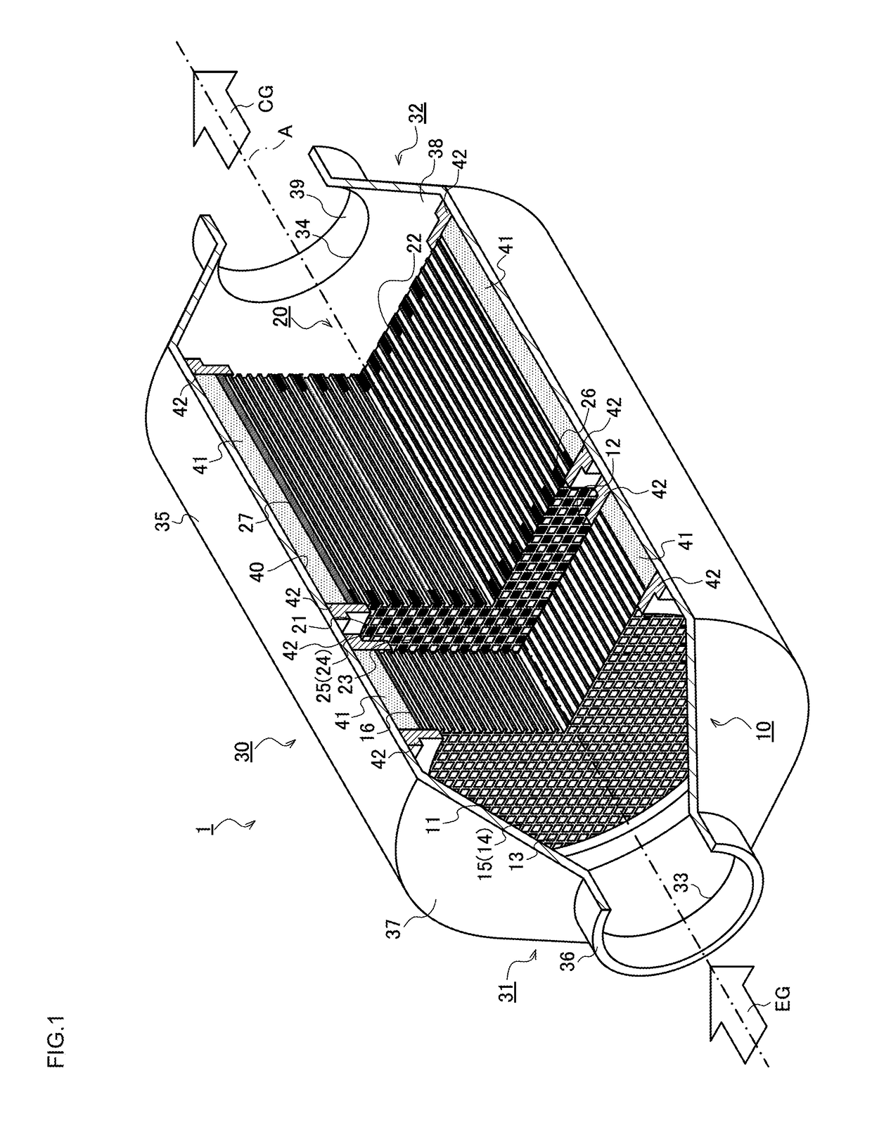 Exhaust gas purifying device