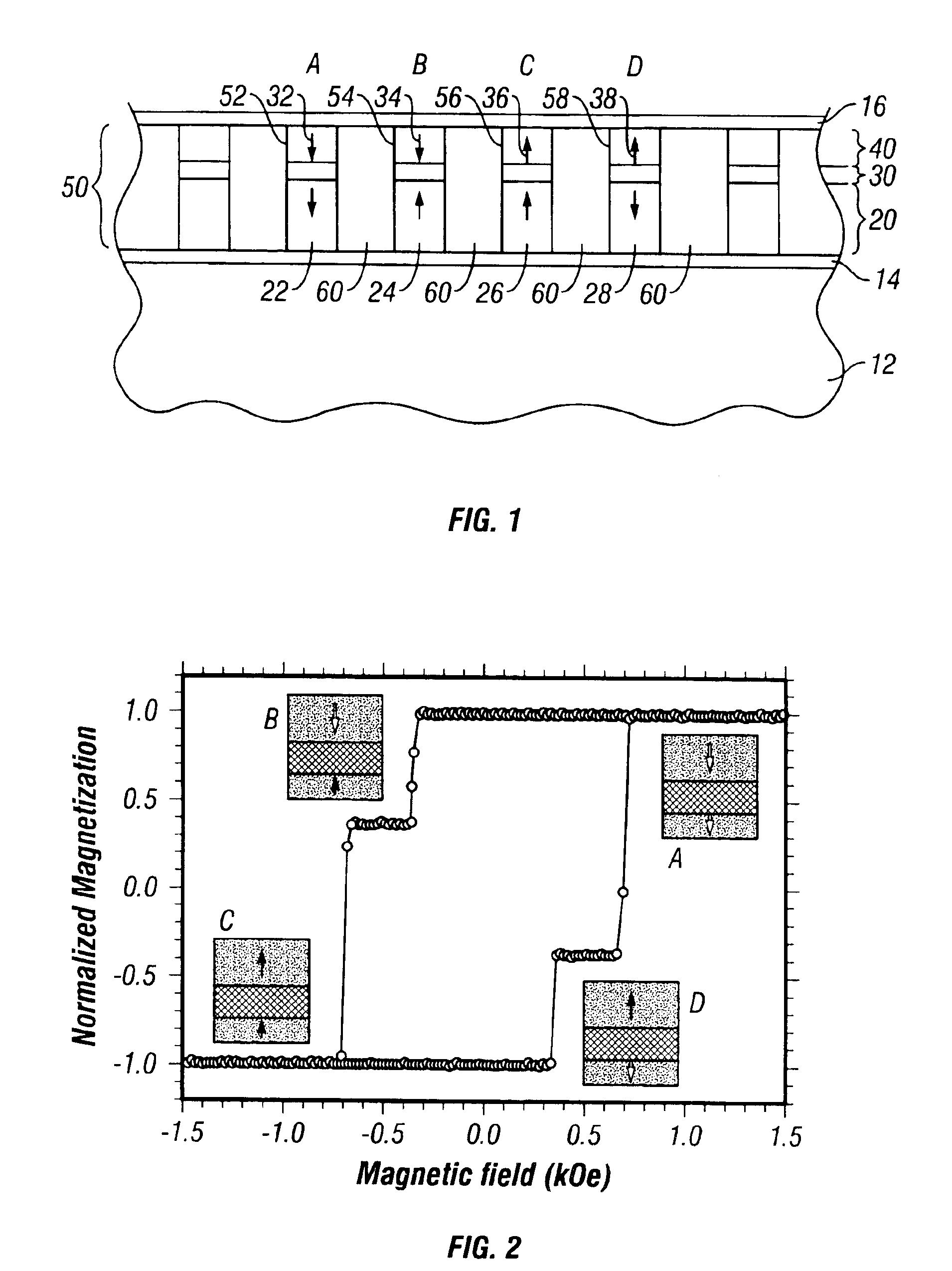 Magnetic recording system with patterned multilevel perpendicular magnetic recording