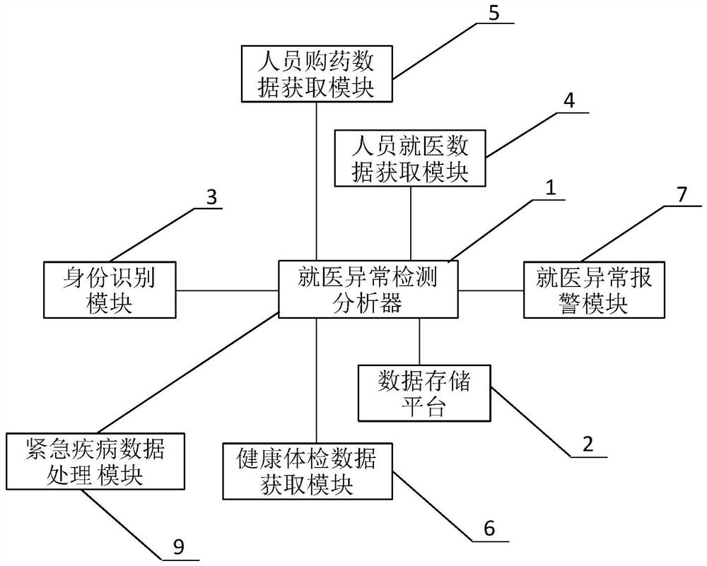 Hospital-oriented patient abnormal medical treatment behavior detection method and system