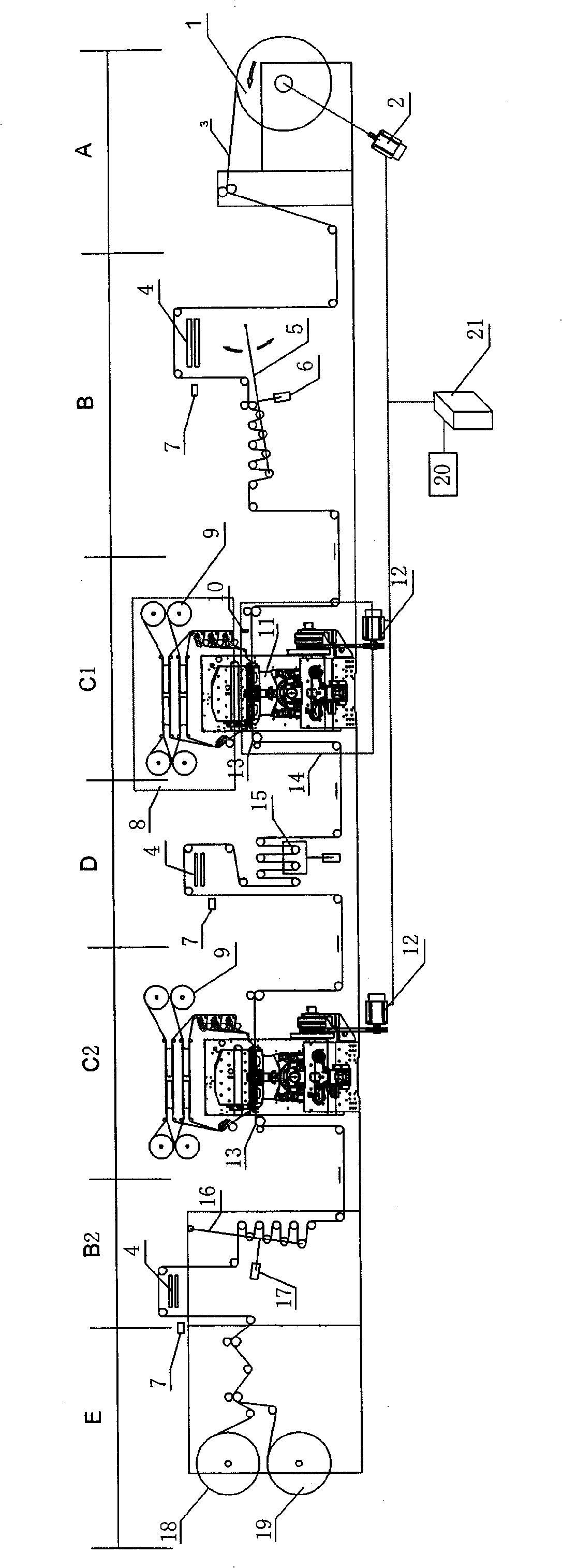 Unit type thermoprinting machine for reeled paper