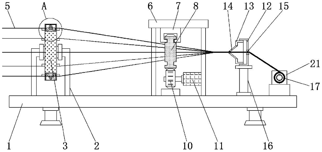 Textile silk thread winding device capable of conveniently removing surface wool layers