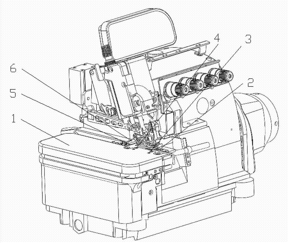 Overedger automatically-inductive sewing system and method