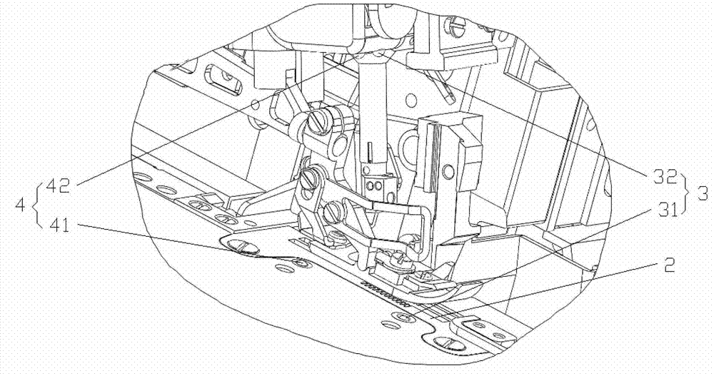 Overedger automatically-inductive sewing system and method