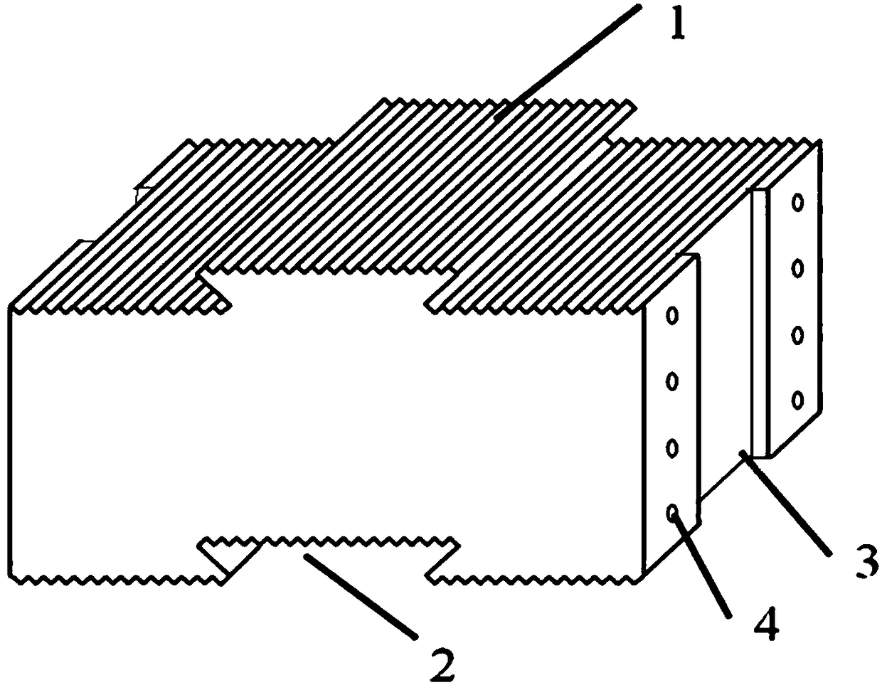 A continuous anode carbon block and its processing method