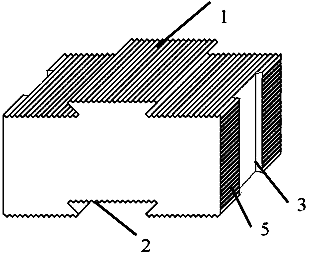 A continuous anode carbon block and its processing method