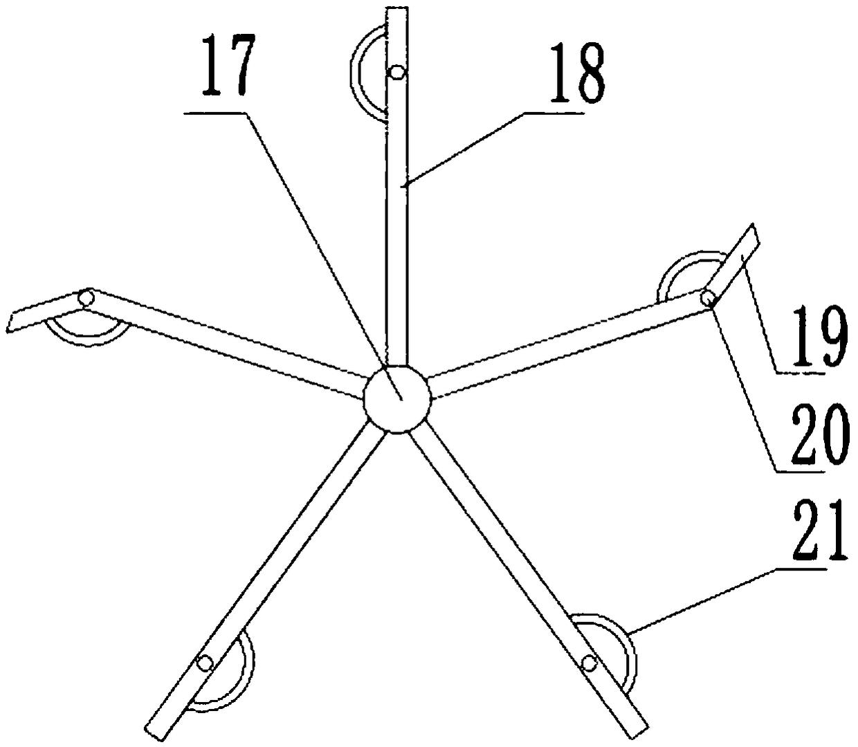 Feed screening device stable in blanking