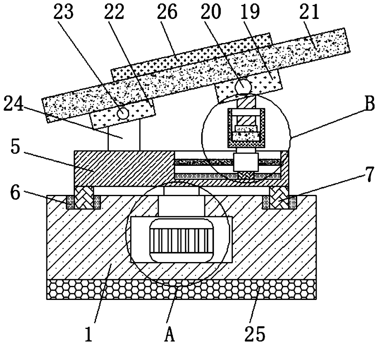 Solar-energy electric board fixing device based on new energy