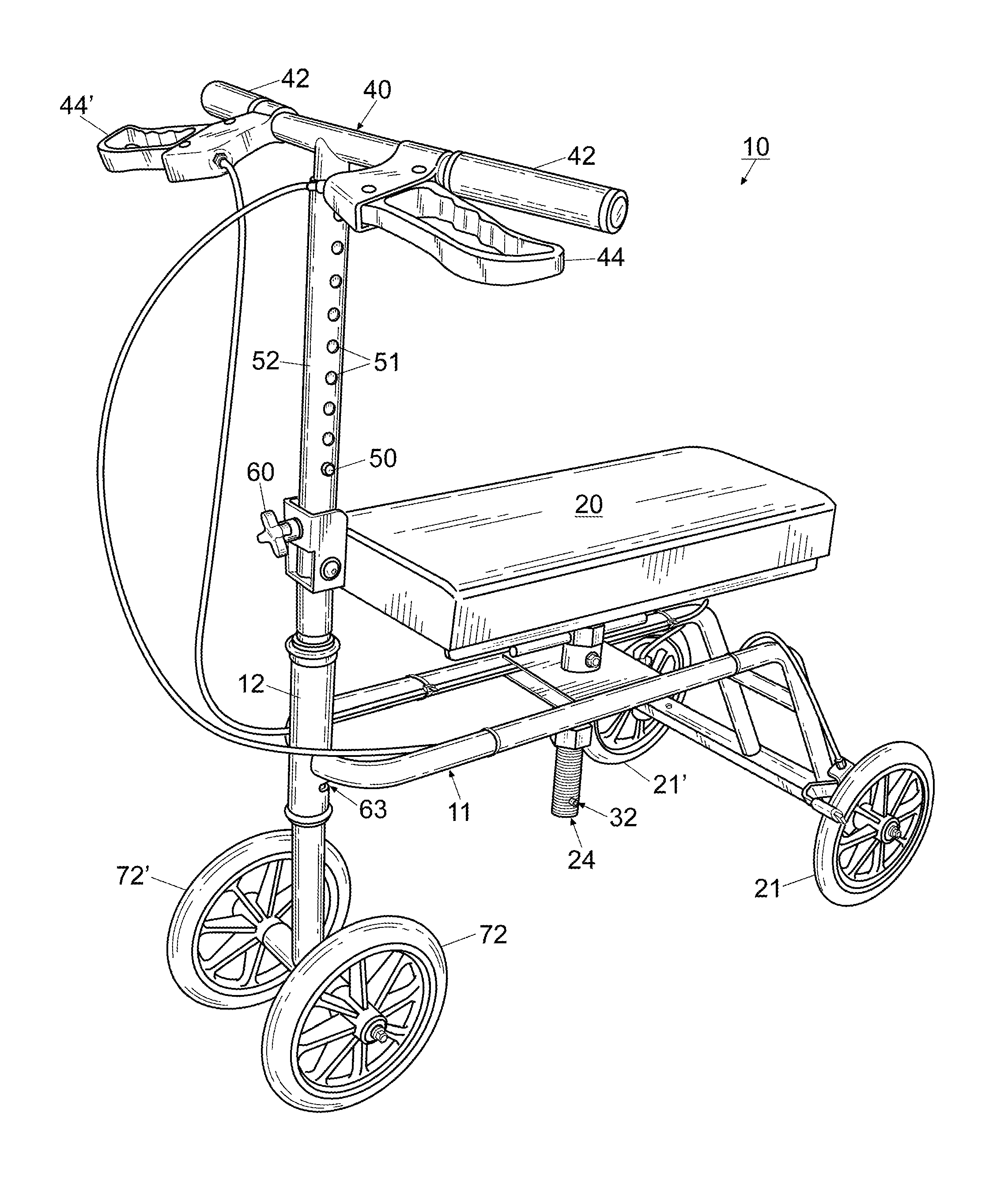 Knee scooter