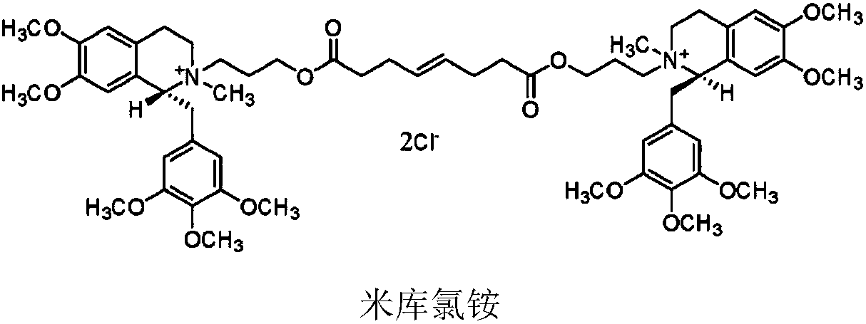 Non-depolarizing muscle relaxant composition as well as preparation method and application thereof