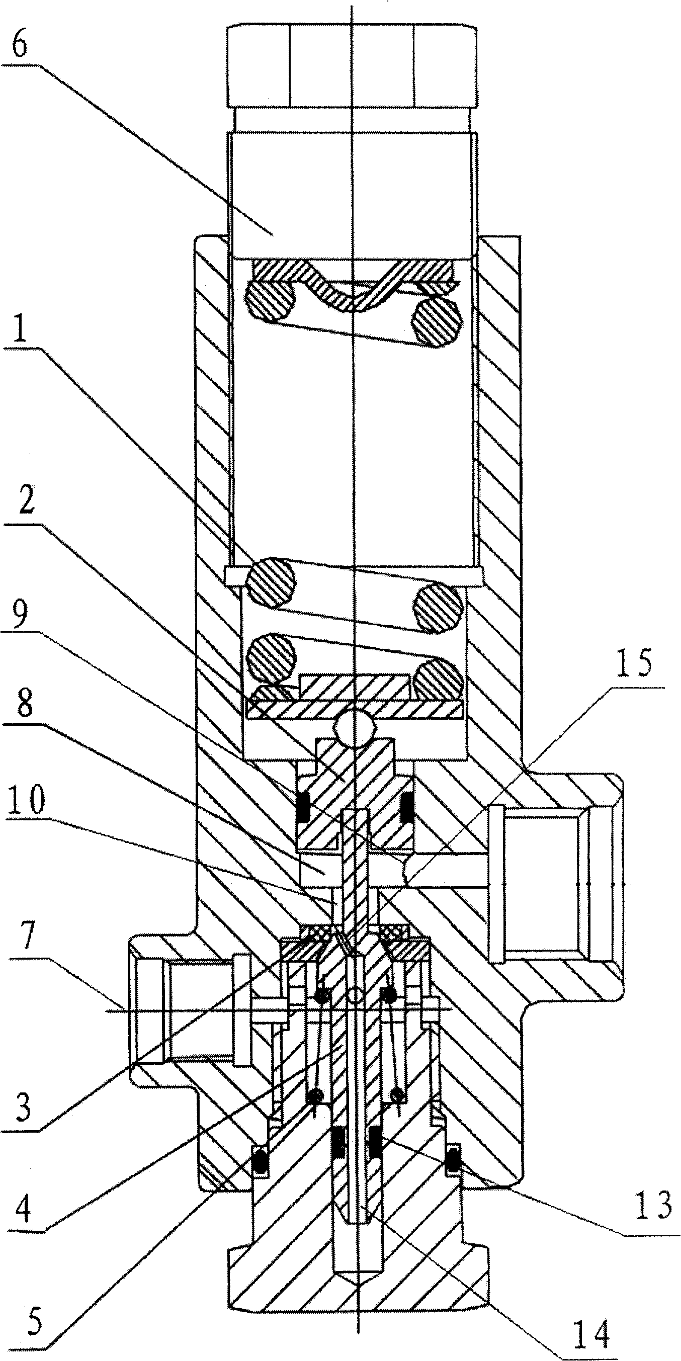 Gas path pressure release device and corresponding gas path pressure release device realizing large pressure reducing ratio