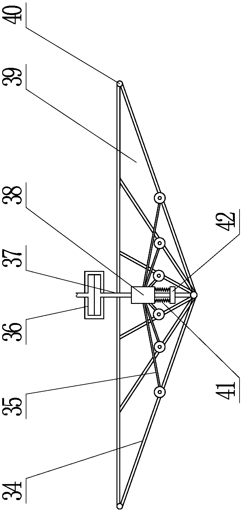 An anti-falling device suitable for refractory brick conveying and laying