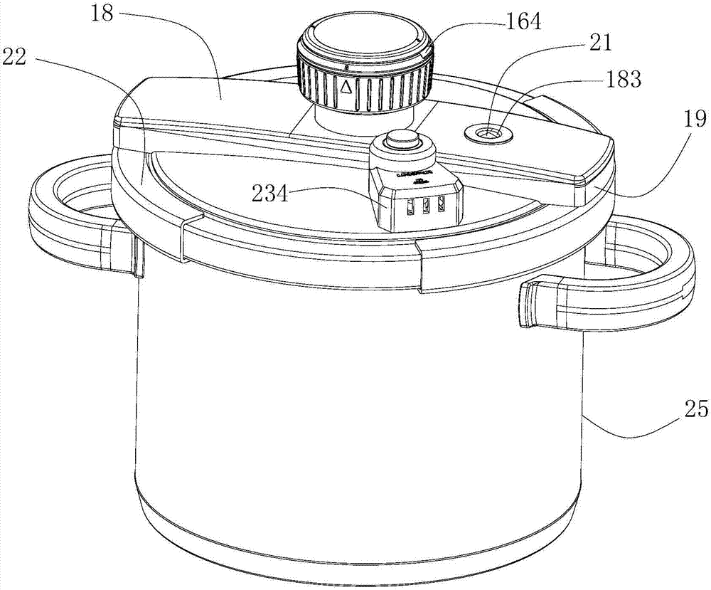 Rotary opening type pressure cooker provided with timer