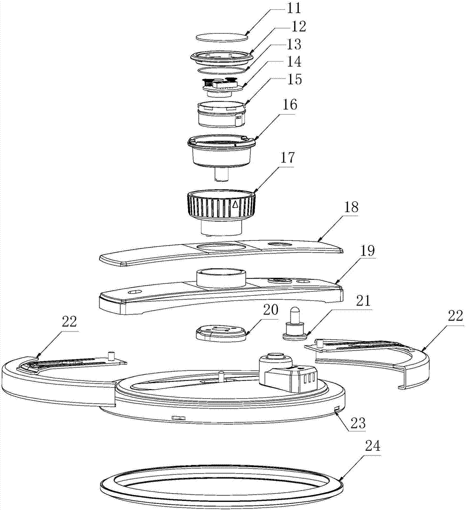 Rotary opening type pressure cooker provided with timer