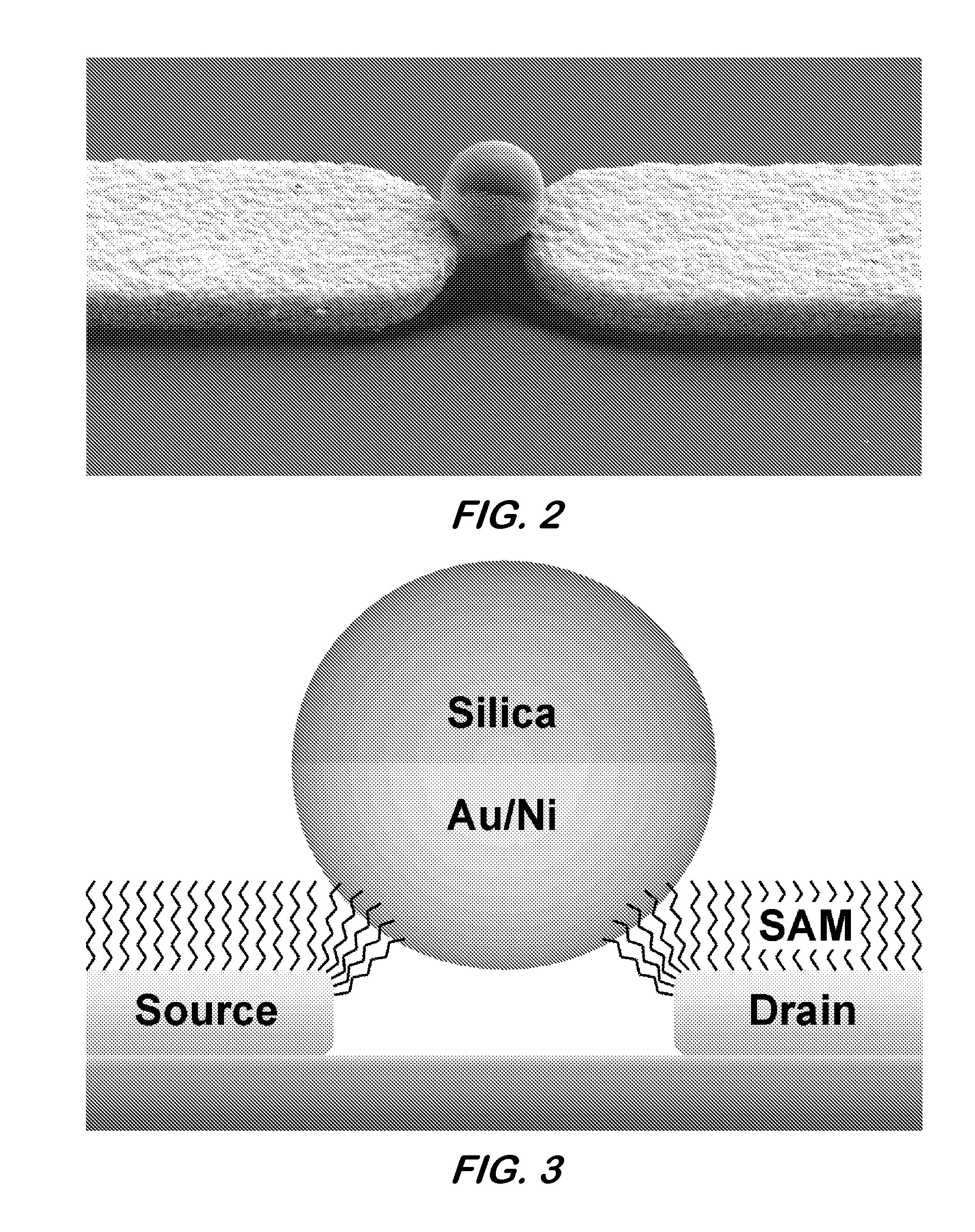 Magnetically directed self-assembly of molecular electronic junctions comprising conductively coated ferromagnetic microparticles