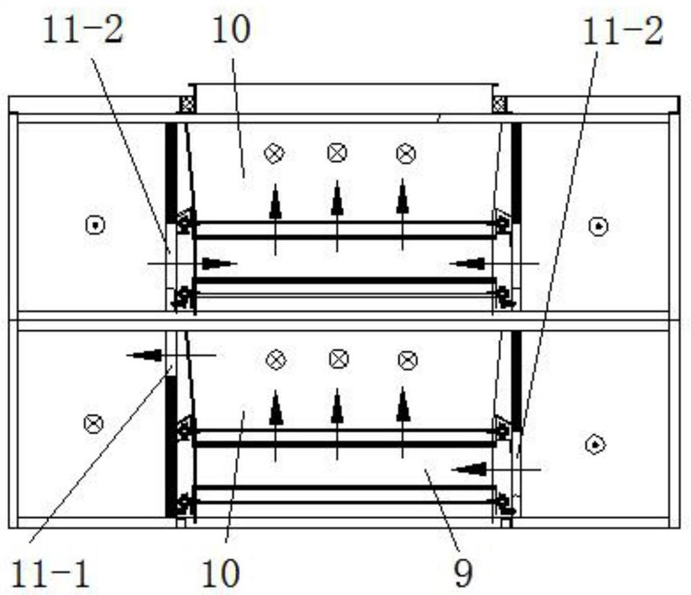 Expanded feed belt drying machine and airflow path arrangement method