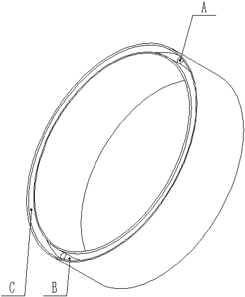 Combined seal ring mounting tool and combined seal ring mounting method for oil cylinder