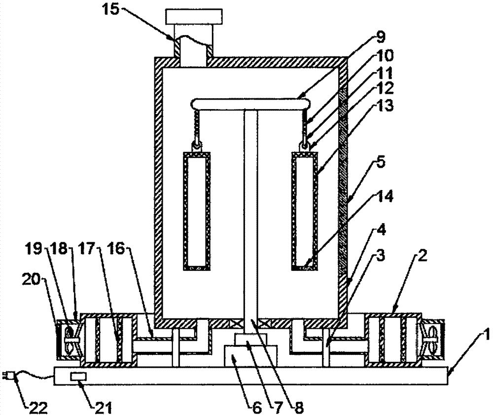 Suspension rotation type tea leaf drying device