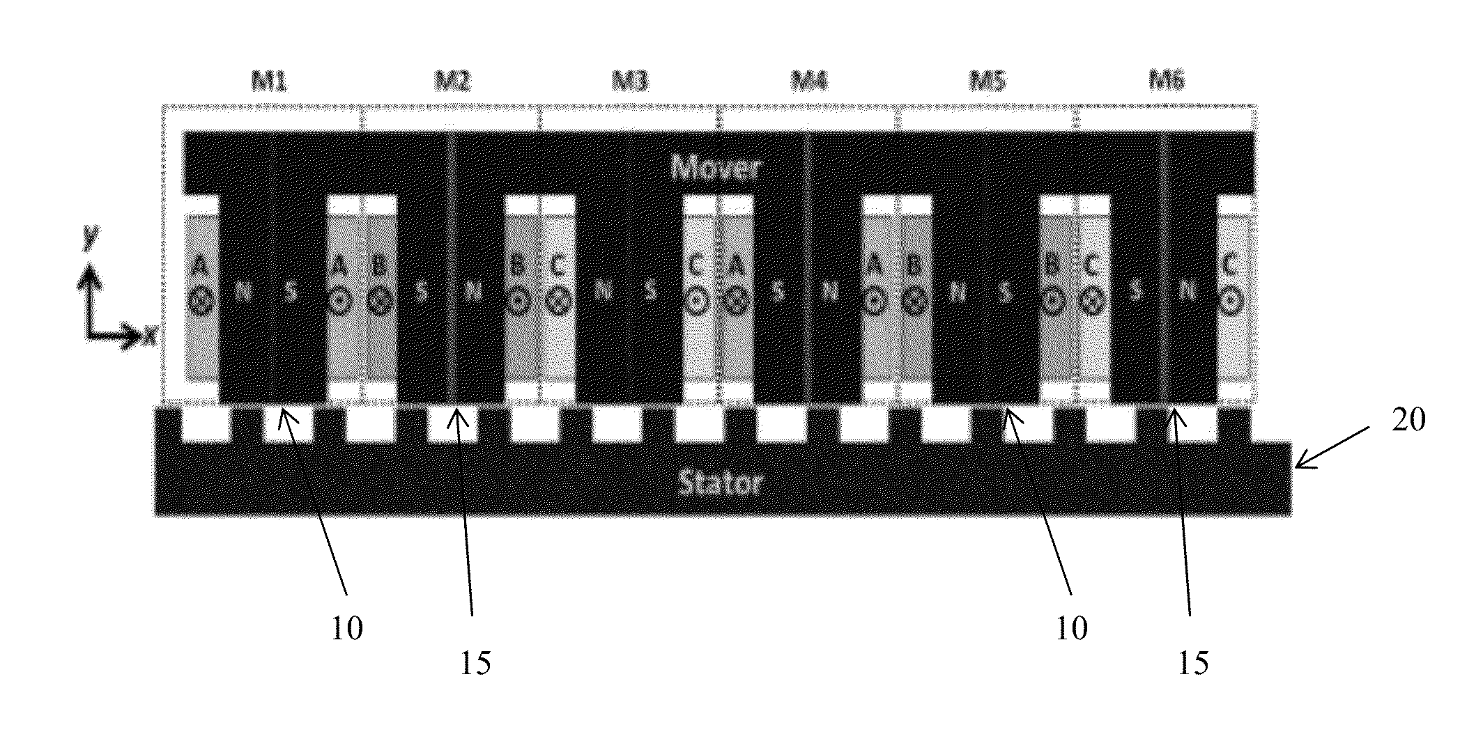 Flux-switching linear permanent magnet machine with yokeless translator