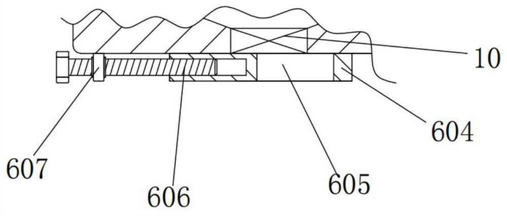 Width measuring and repairing device for preventing and treating mass concrete cracks and operation method