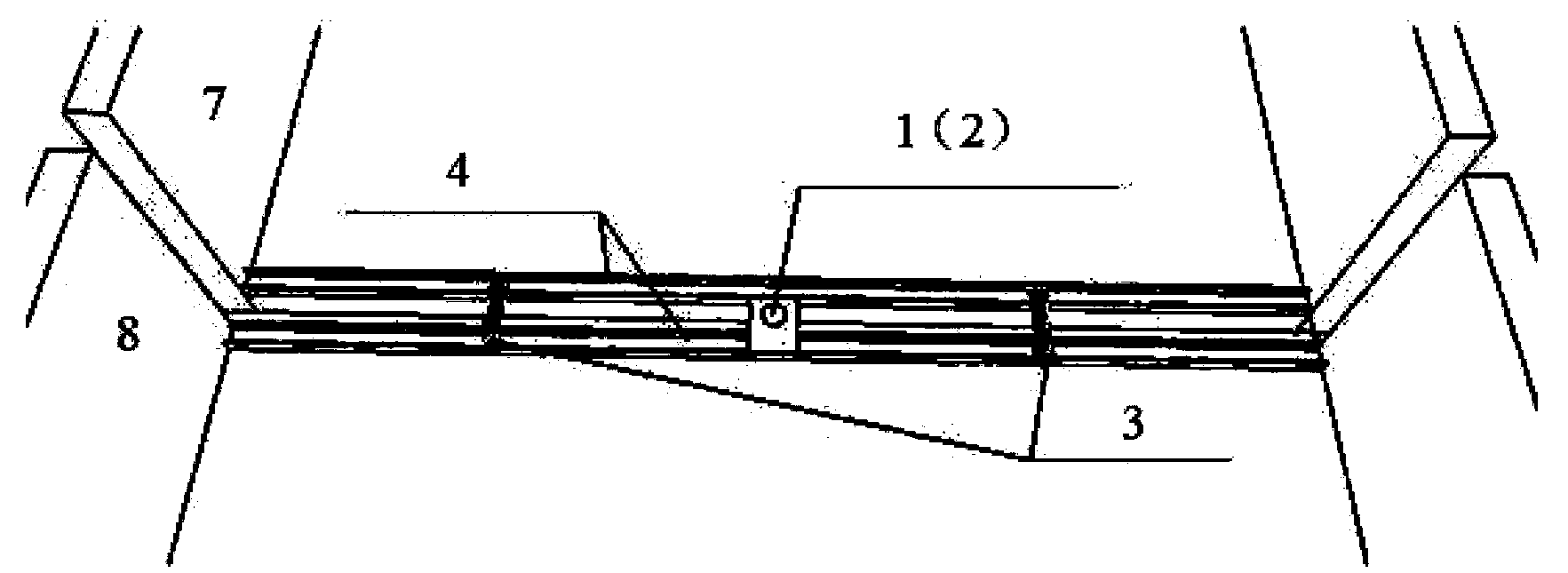 Model box rotary joint device used for tunnel structure multi-point vibration table test