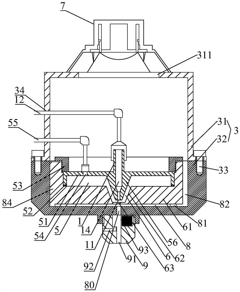 Acoustophoretic composite flow focusing micro-nano jet printing method and device