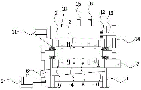 A rotary membrane sewage filter device