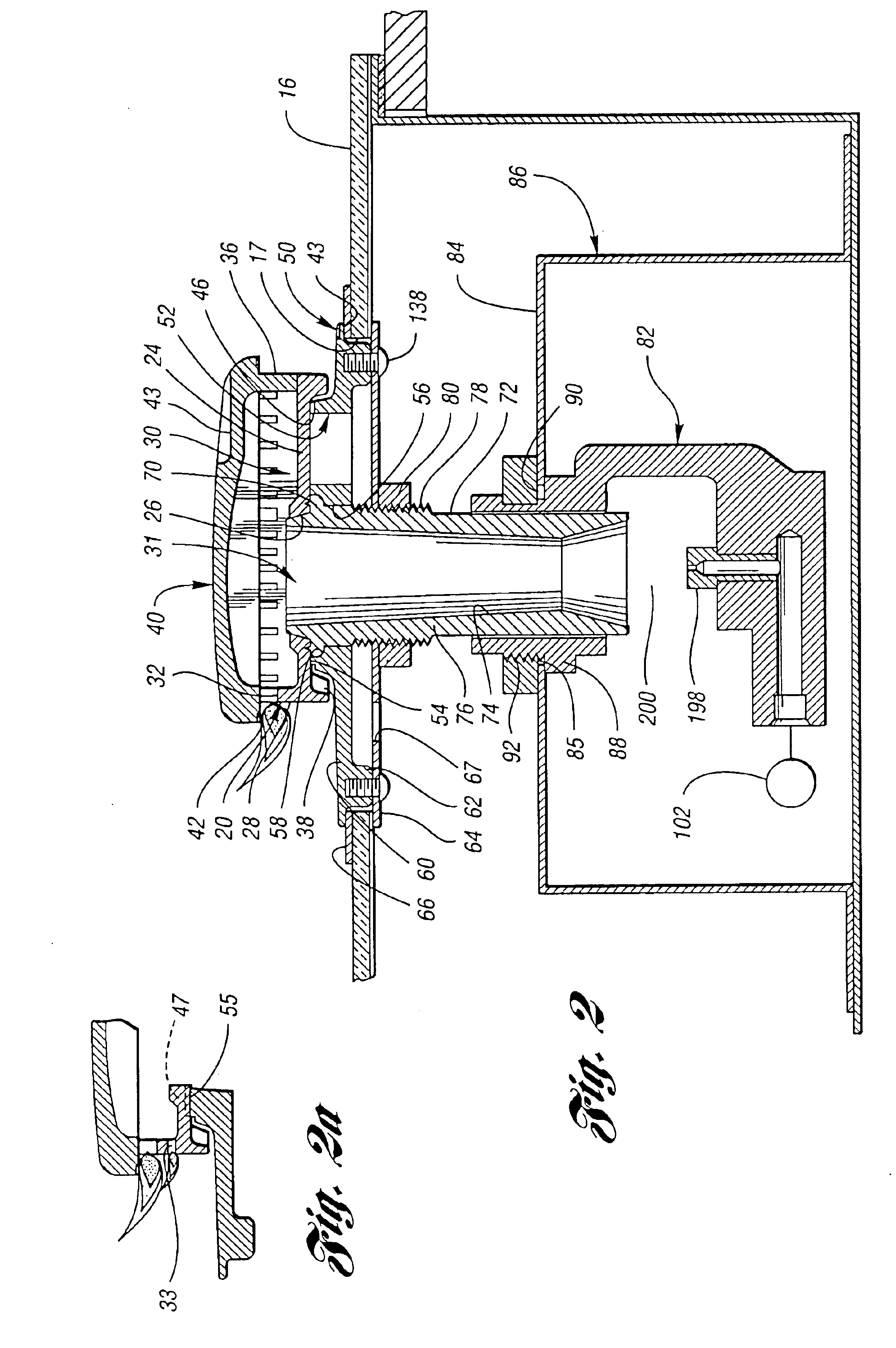 Burner with piloting ports