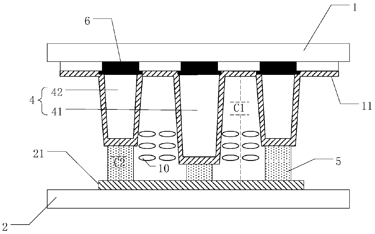 A pressure touch display panel, display device and manufacturing method