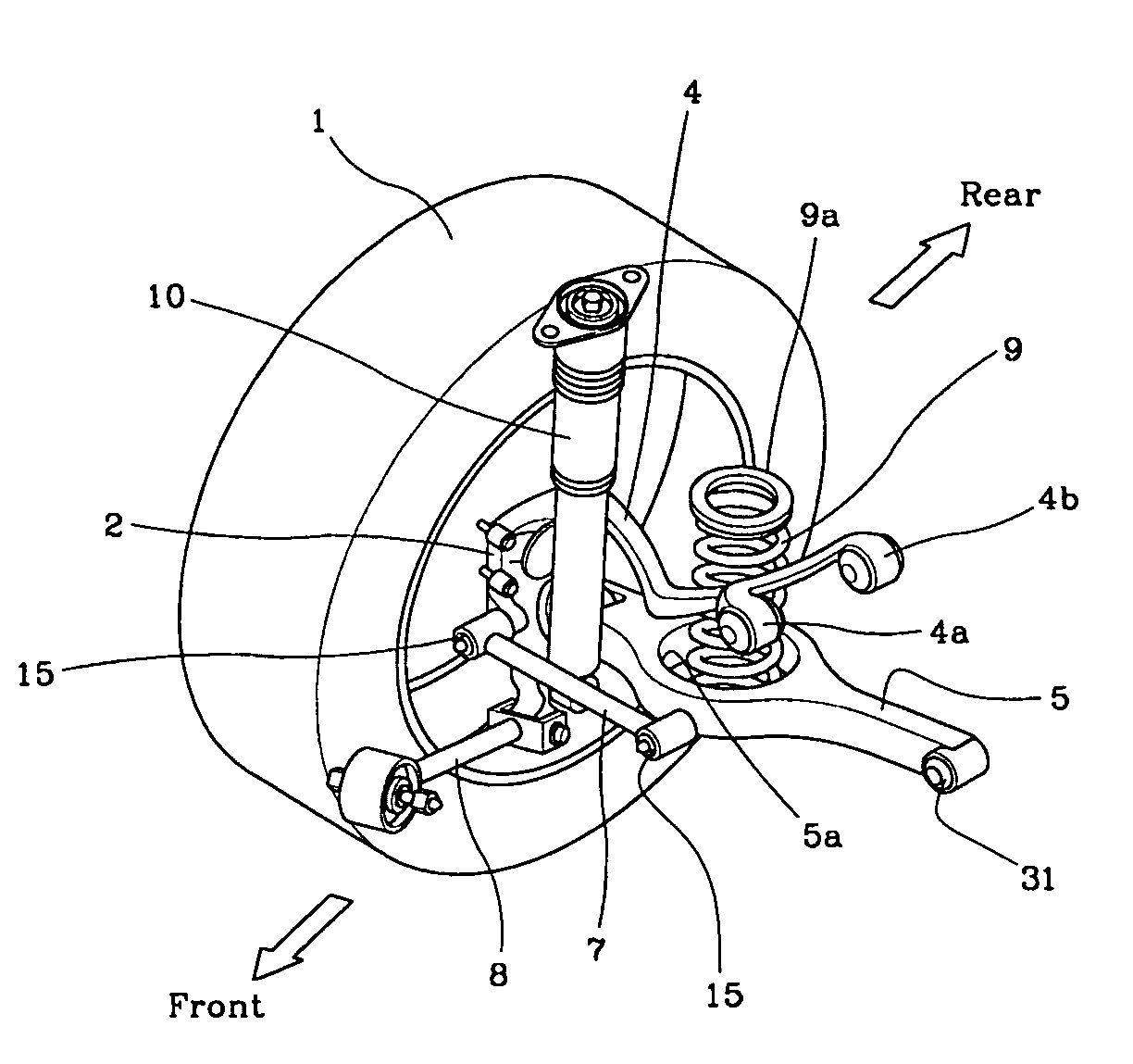 Multi-link rear suspension system