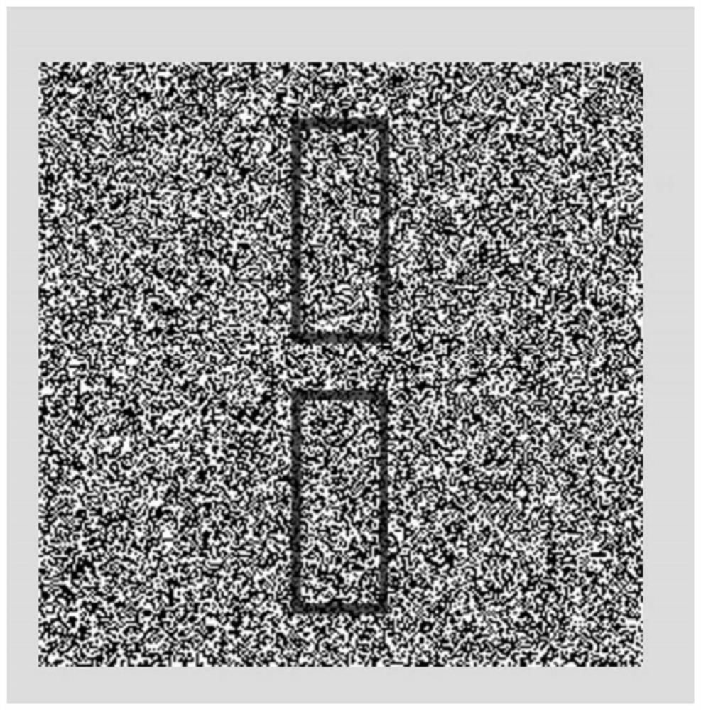 Stereoscopic induction method and system in random element distribution background mode