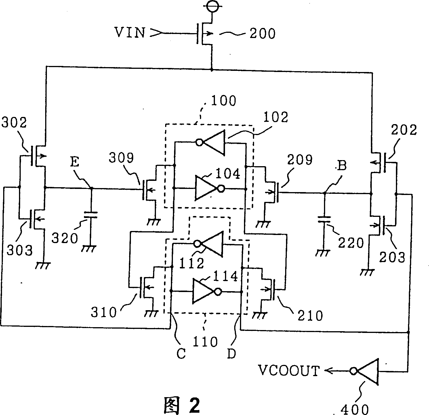 Voltage controlled oscillator and non-contact IC card with voltage controlled oscillator