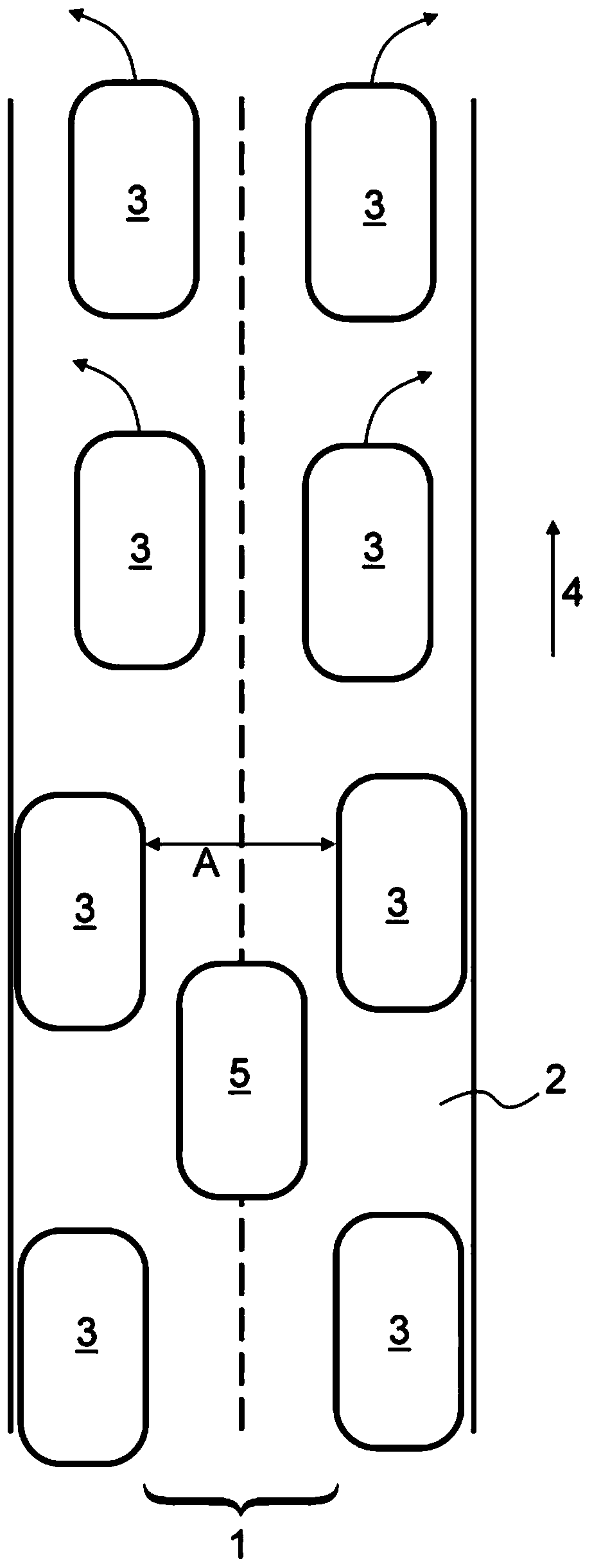 Method for forming an emergency lane on a multi-lane road and transportation vehicle