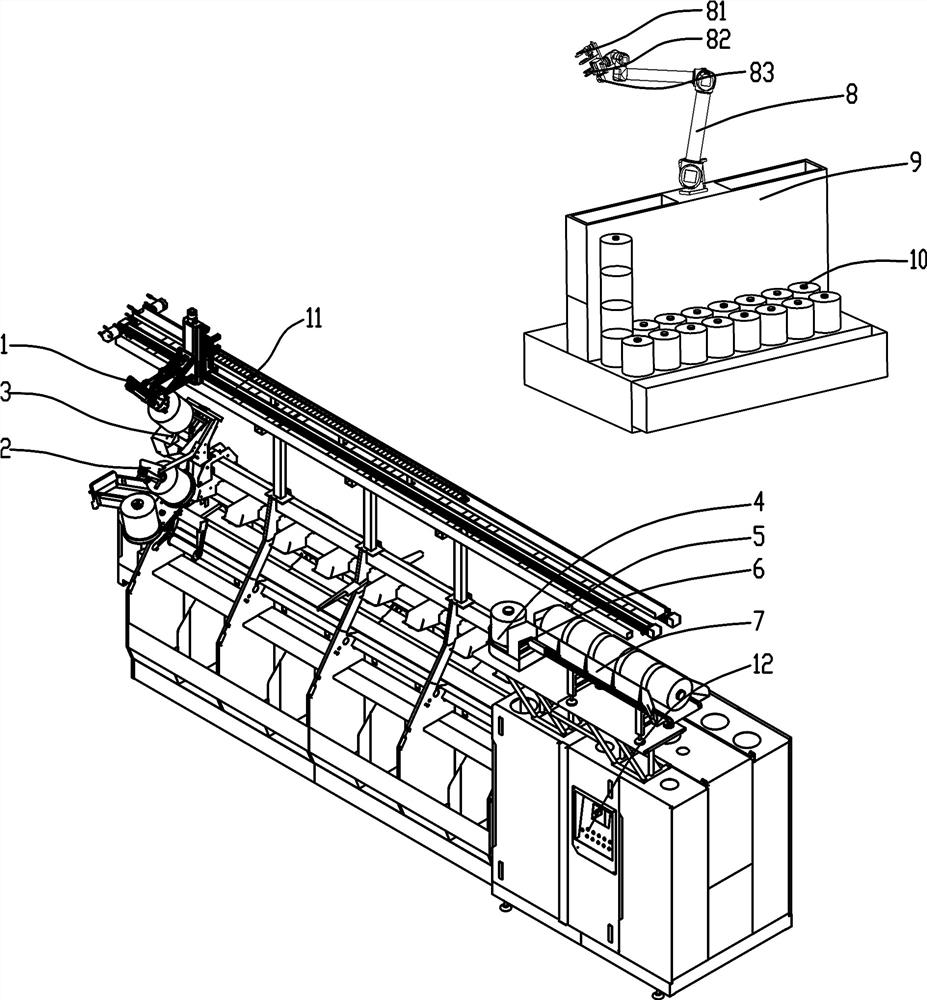 Automated yarn feeding system for twister