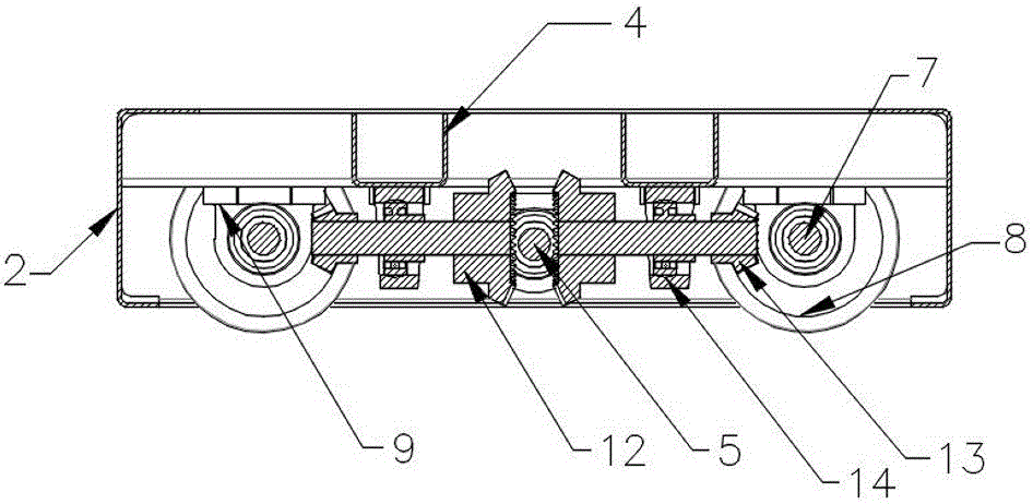 Movable frame base driven by bevel gears