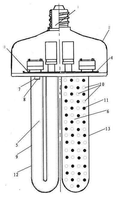 Trap lamp with combined light sources and preparation method thereof