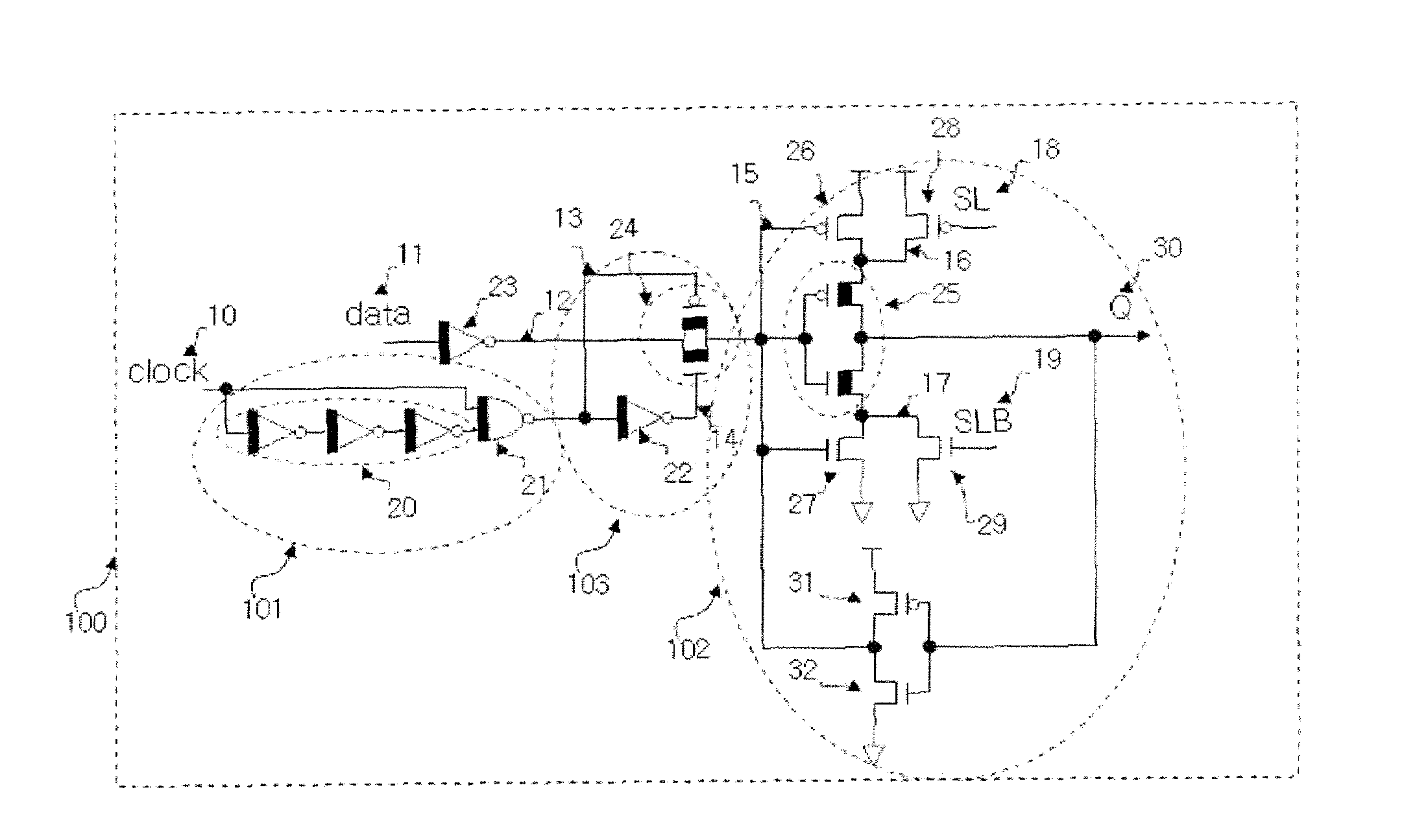 MTCMOS Flip-Flop Circuit