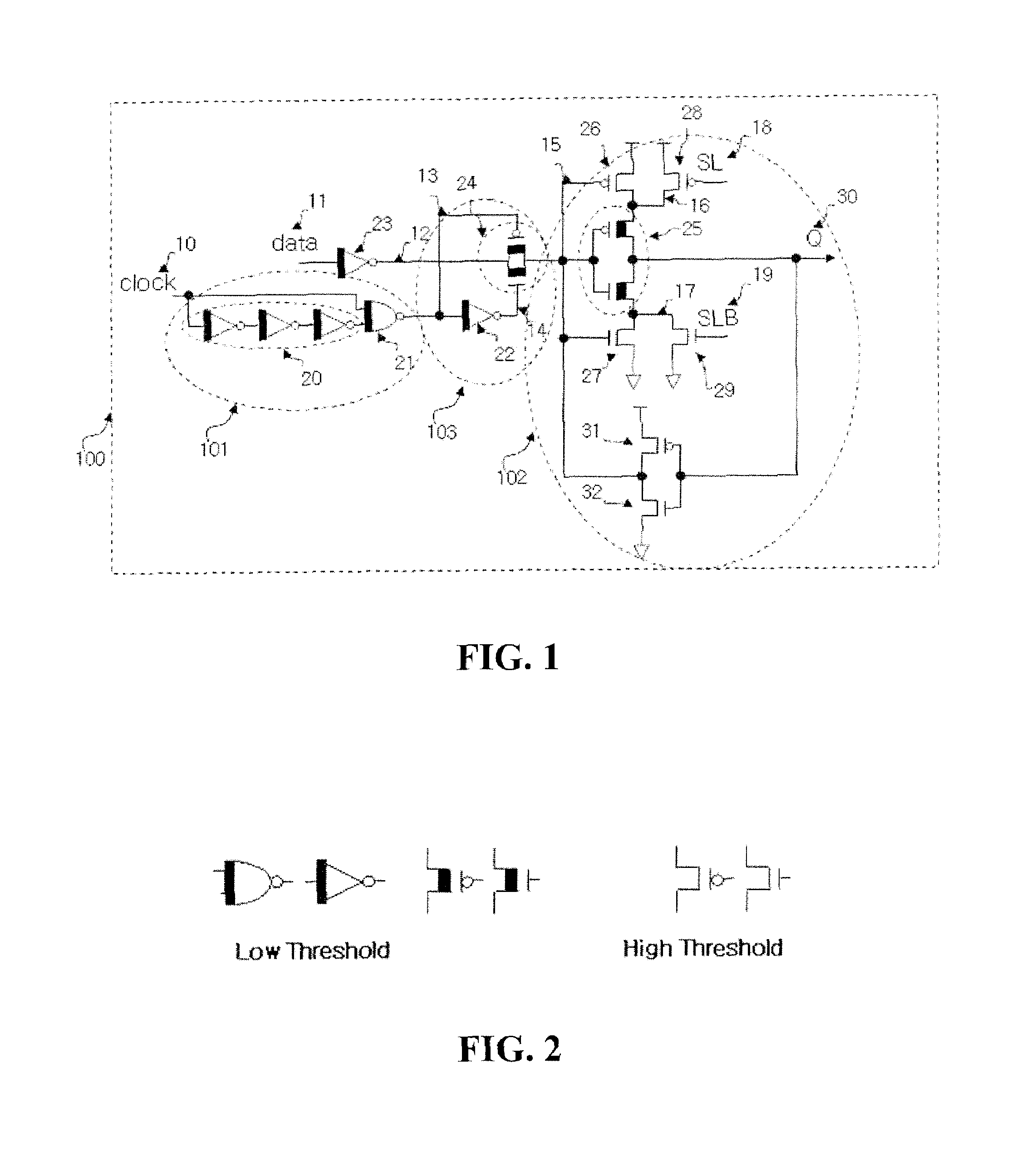 MTCMOS Flip-Flop Circuit