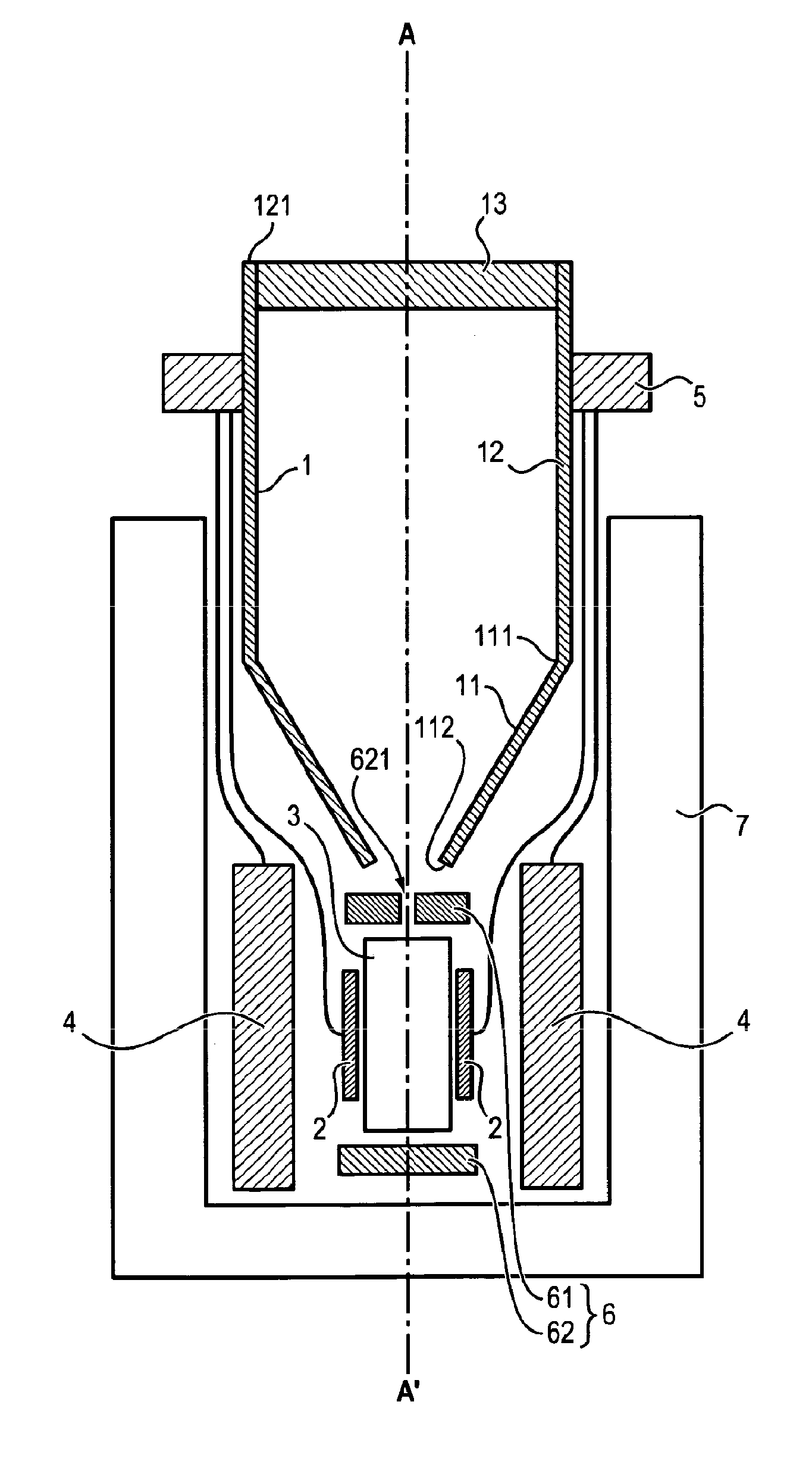 Laser device for emitting waves in the terahertz range