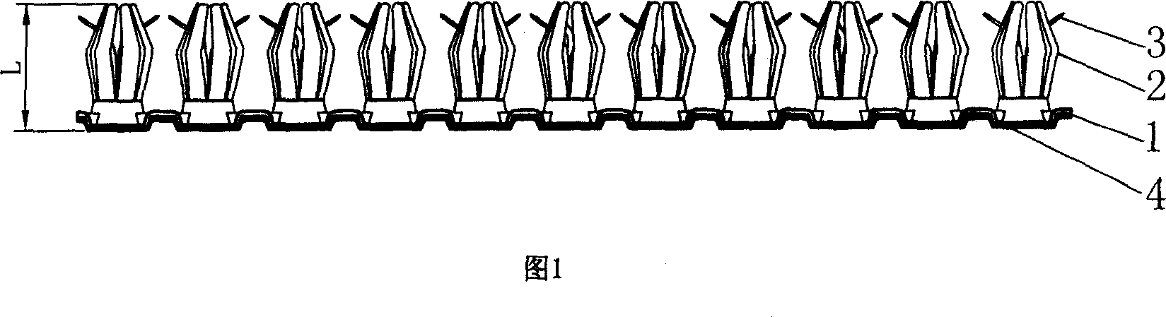 Manufacture method of linear low density polyethylene lawn-shape ground cushion