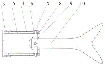 Low-energy-consumption magnetomotive propelling mechanism of bionic robot fish