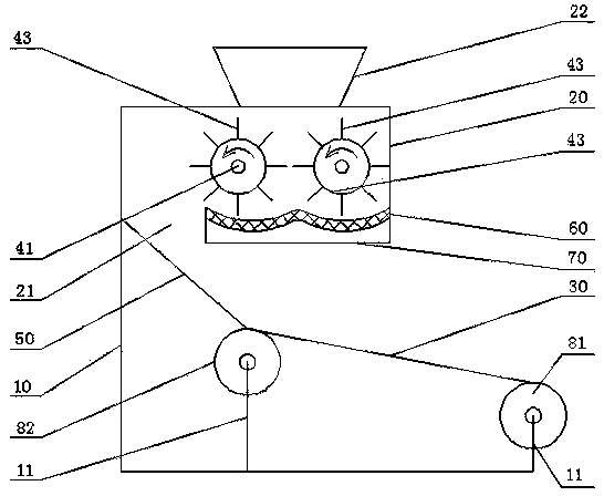 Device for cleaning up hybrid fibers