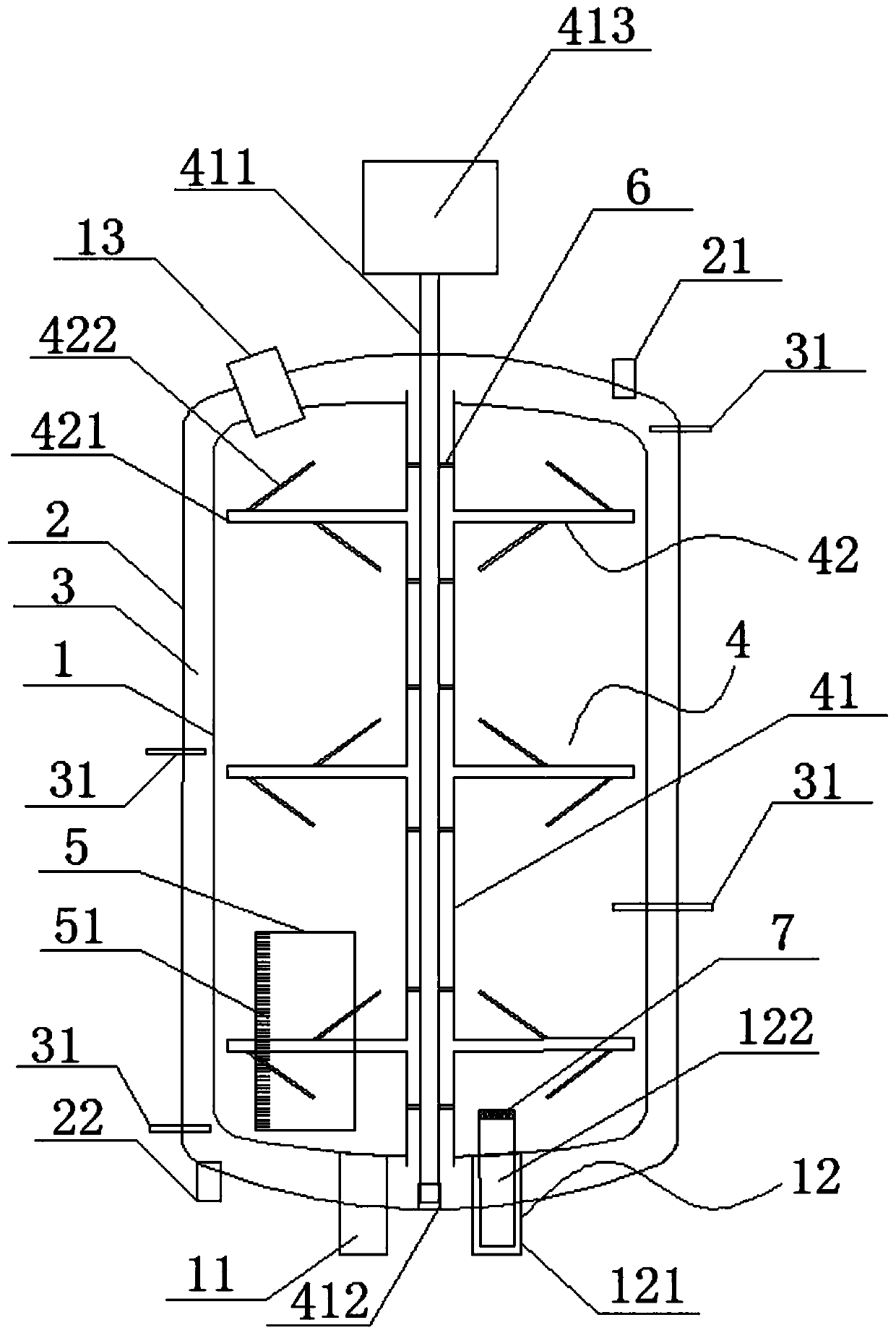 Crystallization reactor with high disperse stirring performance